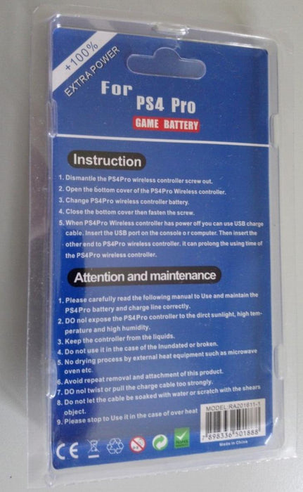 PS4 Battery and Charger Pack 2000mAh