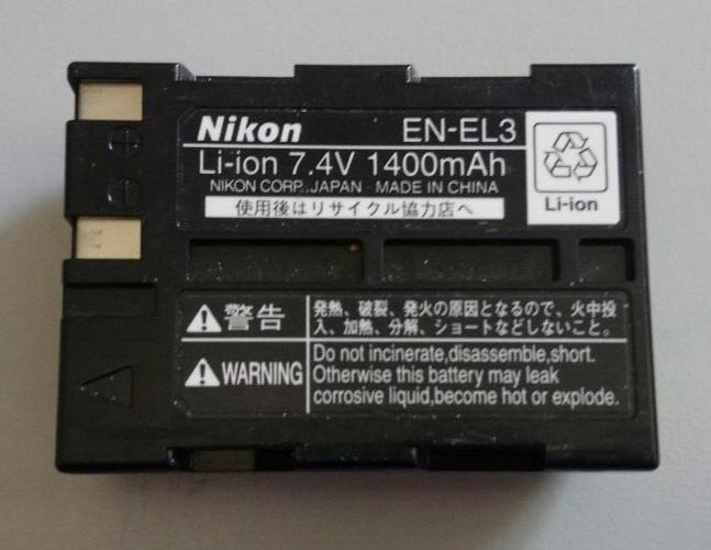 Genuine Nikon Used EN-EL3 Replacement Battery D50 D70 D100 Digital SLRs(1400mAh)