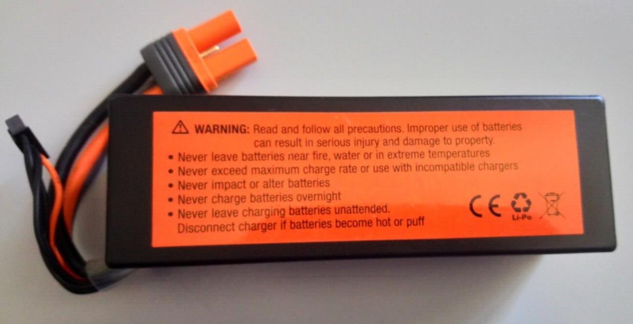 Spektrum 14.8V 5000mAh 4S 100C Smart LiPo Hardcase Car Battery SPMX50004S100HT
