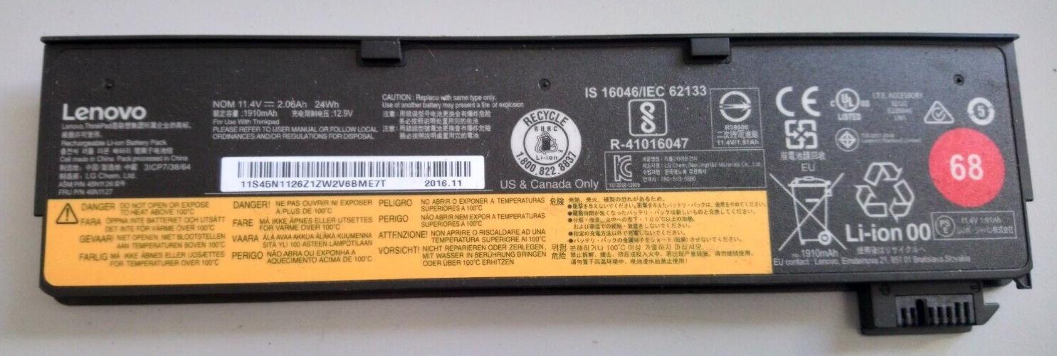 Battery 45N1126 45N1127 for Lenovo ThinkPad T440 T450 T460 X240 X250 (1910mAh)