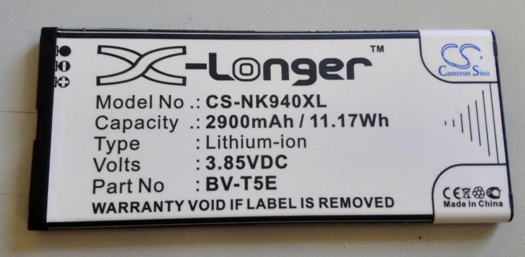 X-Longer CS-NK940XL Replacement Battery for Lumia 940, 940 XL, 950 (2900mAh)
