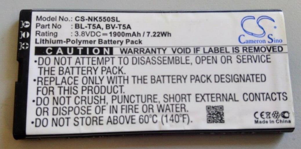 CS-NK550SL Used Battery 1900mAh for Lumia 550