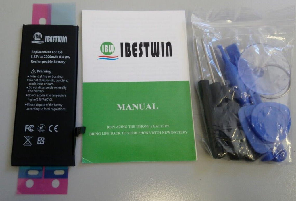 New For iPhone 6 2200mAh Replacement Battery with Adhesive + Tools