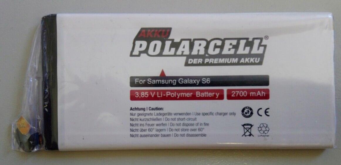 Polarcell Battery For Samsung Galaxy S6 - 2700mAh 3.85V