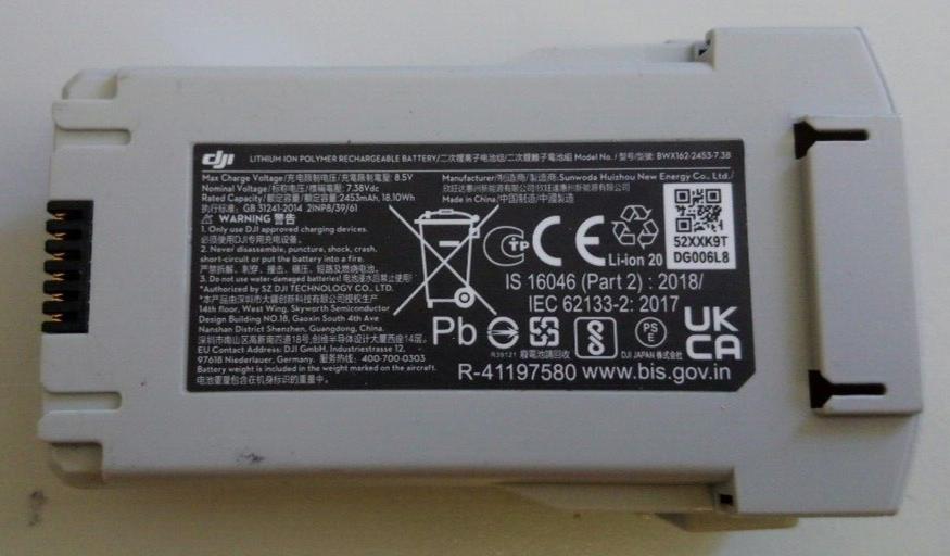 Used DJI Mini 3 or 4 Genuine Li-ion Polymer Battery 2453mAh BWX162-2453-7.38