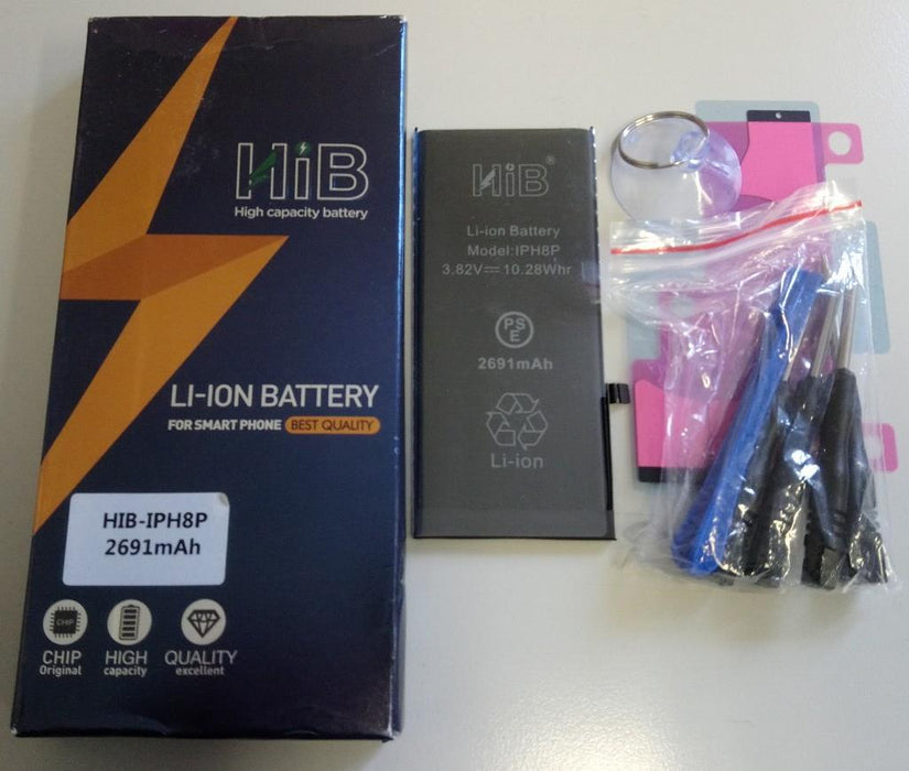 iPhone 8P, 8 Plus Replacement Battery - 2691mAh with Adhesive & Tools
