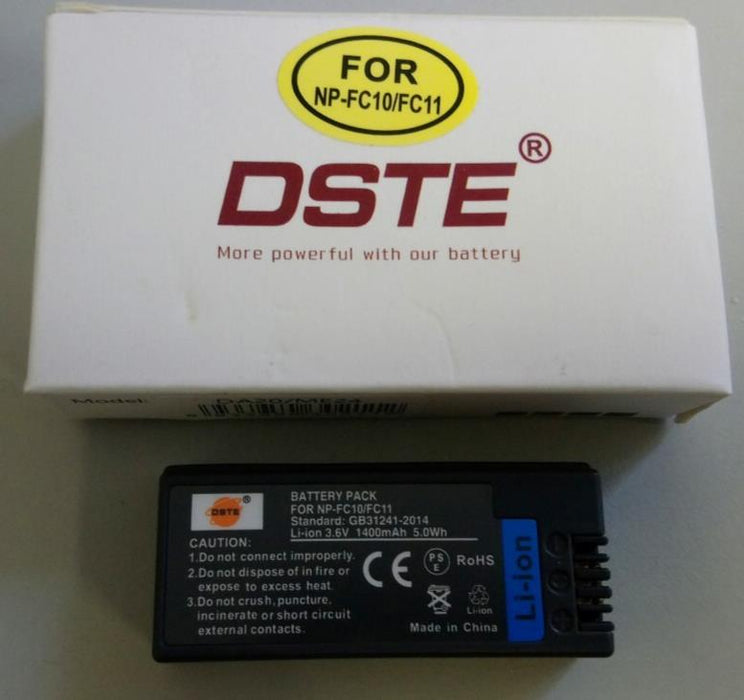 DSTE Battery For Sony Replaces NP-FC10 / NP-FC11 3.7V 1400mAh Li-Ion