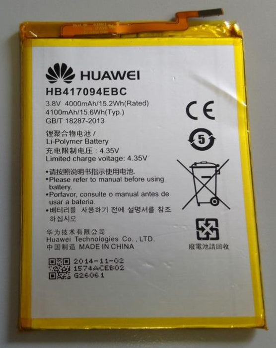 Used Huawei HB417094EBC Battery - Huawei Mate 7 - 4000mAh - Li-Polymer