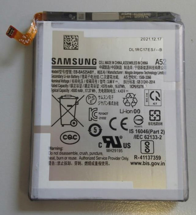 Used Samsung EB-BA525ABY Battery For Samsung Galaxy A52 3.86V 4370mAh