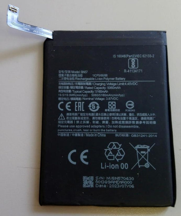 BN57 Battery for Xiaomi Mi Pocophone X3 Poco X3 Pro - 5060mAh