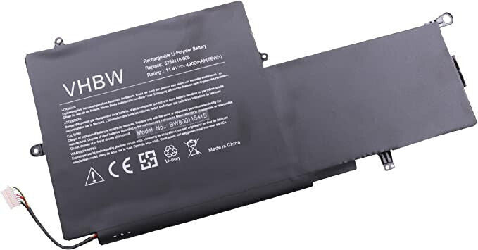vhbw Battery 4900mAh Li-Po for HP 6789116-005, 788237-2C1, 788237-2C2
