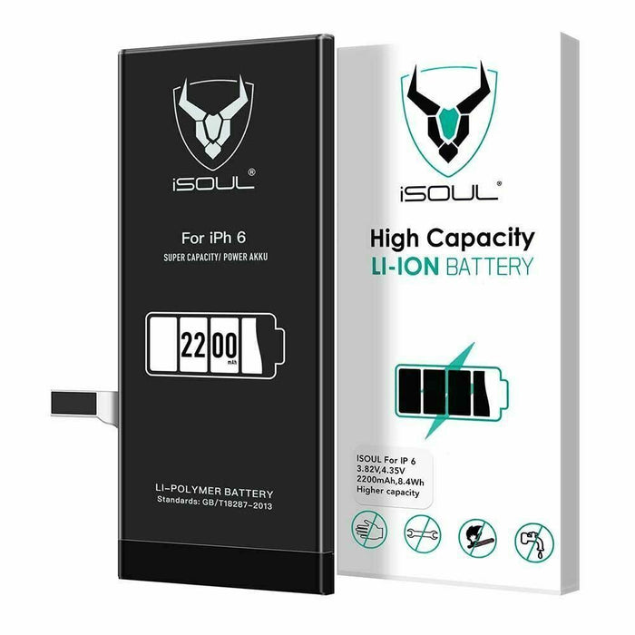 iSoul Replacement Battery Compatible for iPhone 6 Li-Polymer 2200 mAh