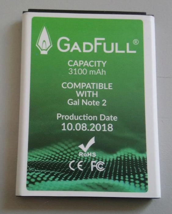 Gadfull Battery For Galaxy Note 2 3100mAh - New