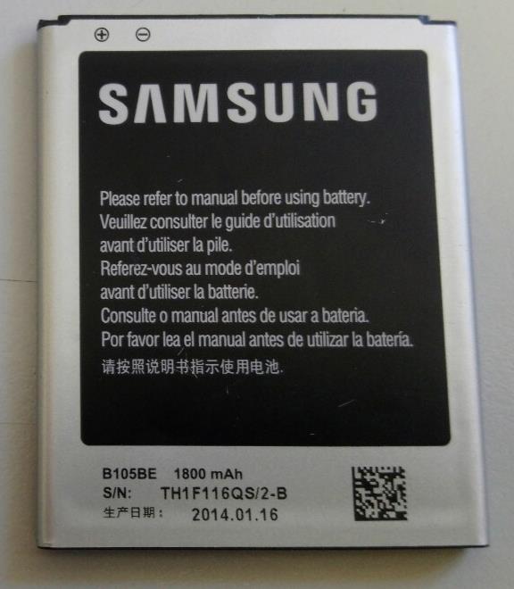Used Samsung GALAXY Ace 3  Battery B105BE 1800mAh
