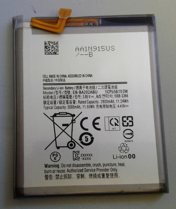 New Replacement Battery for Samsung Galaxy A10E A20E EB-BA202ABU 2920mAh