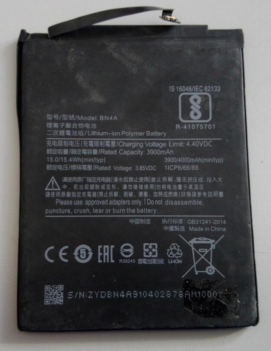 Used Replacement Battery Xiaomi Redmi Note 7/Note 7 Pro BN4A  M1901F7C- 3900mAh