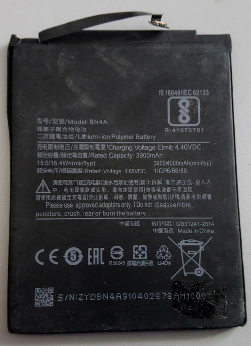 Used Replacement Battery Xiaomi Redmi Note 7/Note 7 Pro BN4A  M1901F7C- 3900mAh