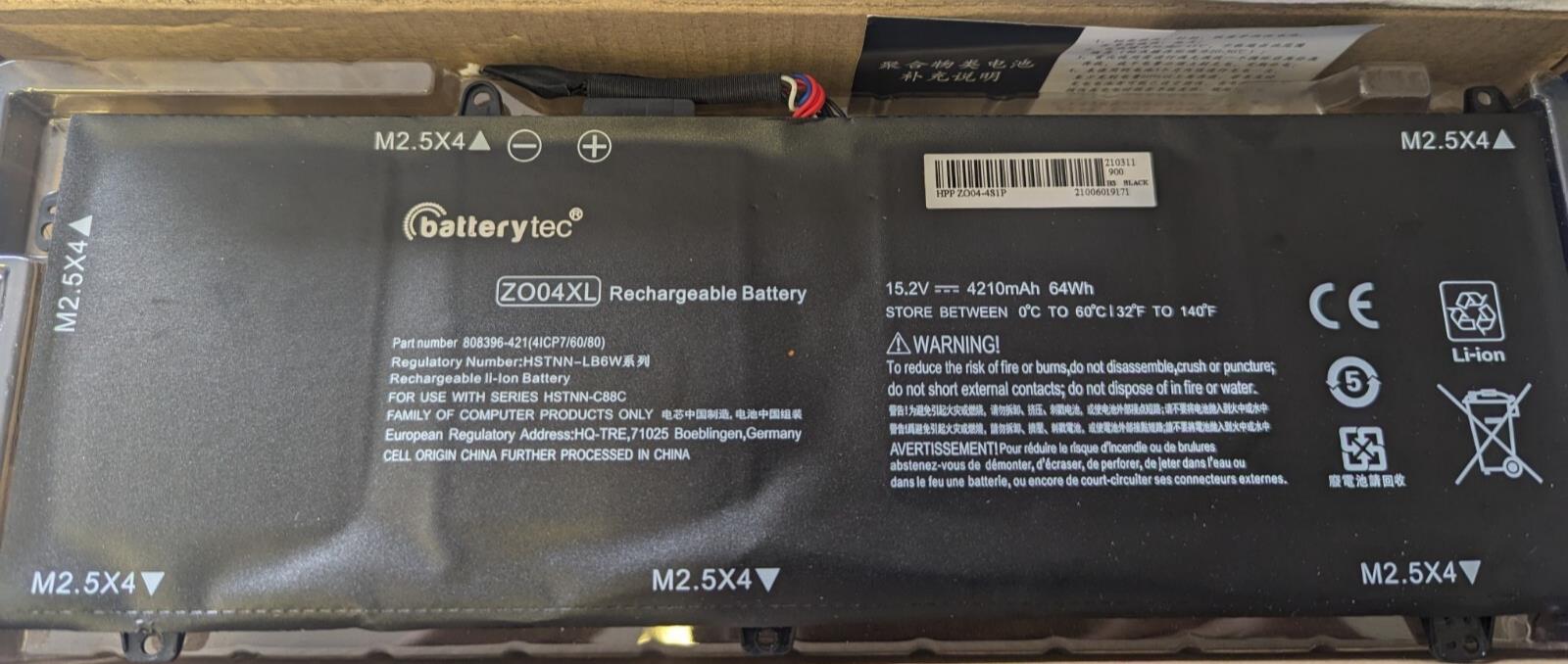 ZO04XL Battery for HP ZBook Studio G3 G4 Mobile Workstation ZO06 808450-002