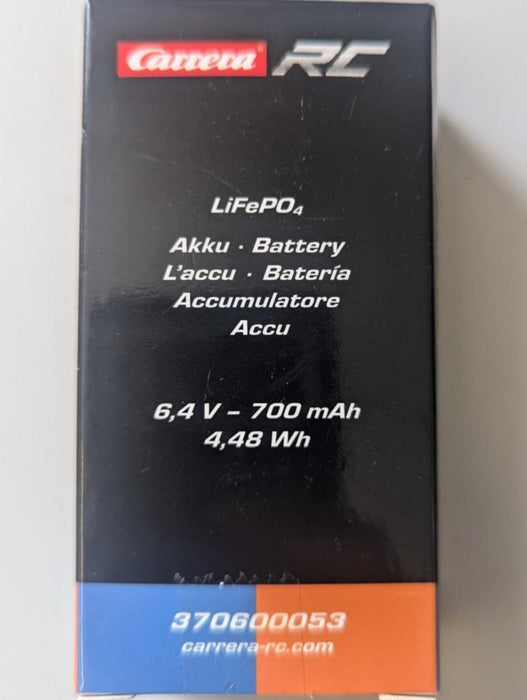 Carrera RC Lifepo4 Battery 6 4v 700mah 7a 370600053 (Sealed Box)