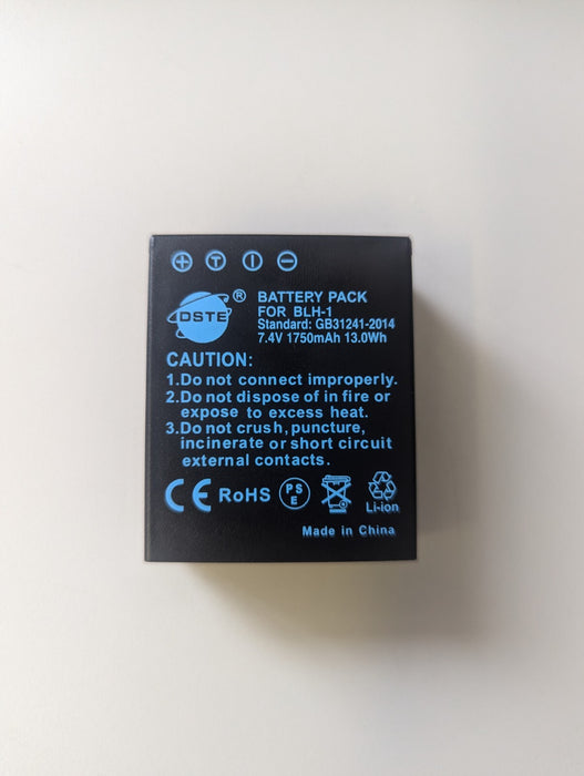 DSTE Battery Pack For BLH-1 1750mAh 13.0Wh Compatible with Olympus
