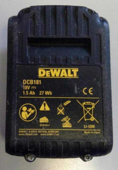 Dewalt DCB181 18V 1.5Ah XR Li-ion Battery Used