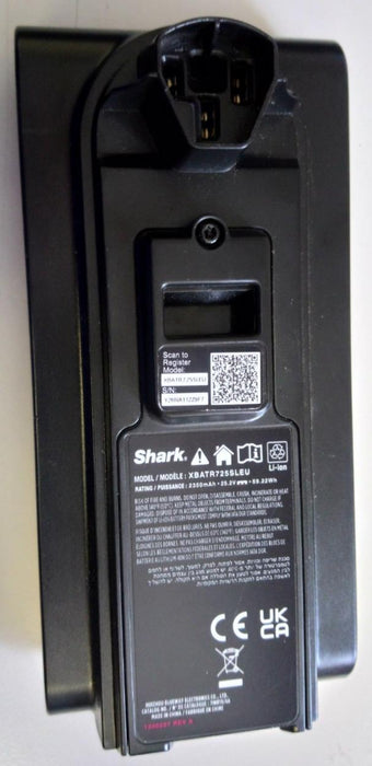 Shark XBATR725SLEU Battery IZ400 IZ420 Stratos Vacuums 25.2V 2350mAh Li-Ion Used