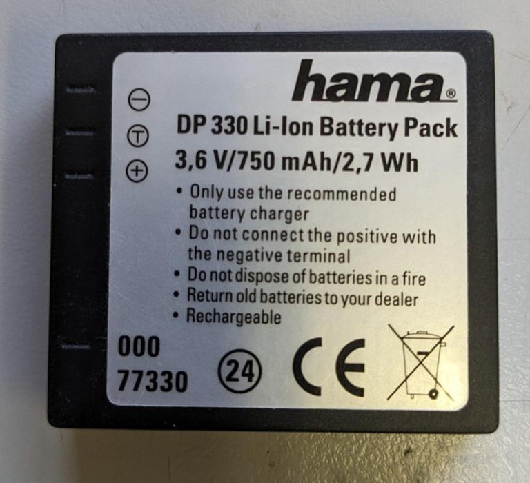 Hama Battery - Battery 750 mAh 3.6V Li-Ion Battery DP 330 For Panasonic