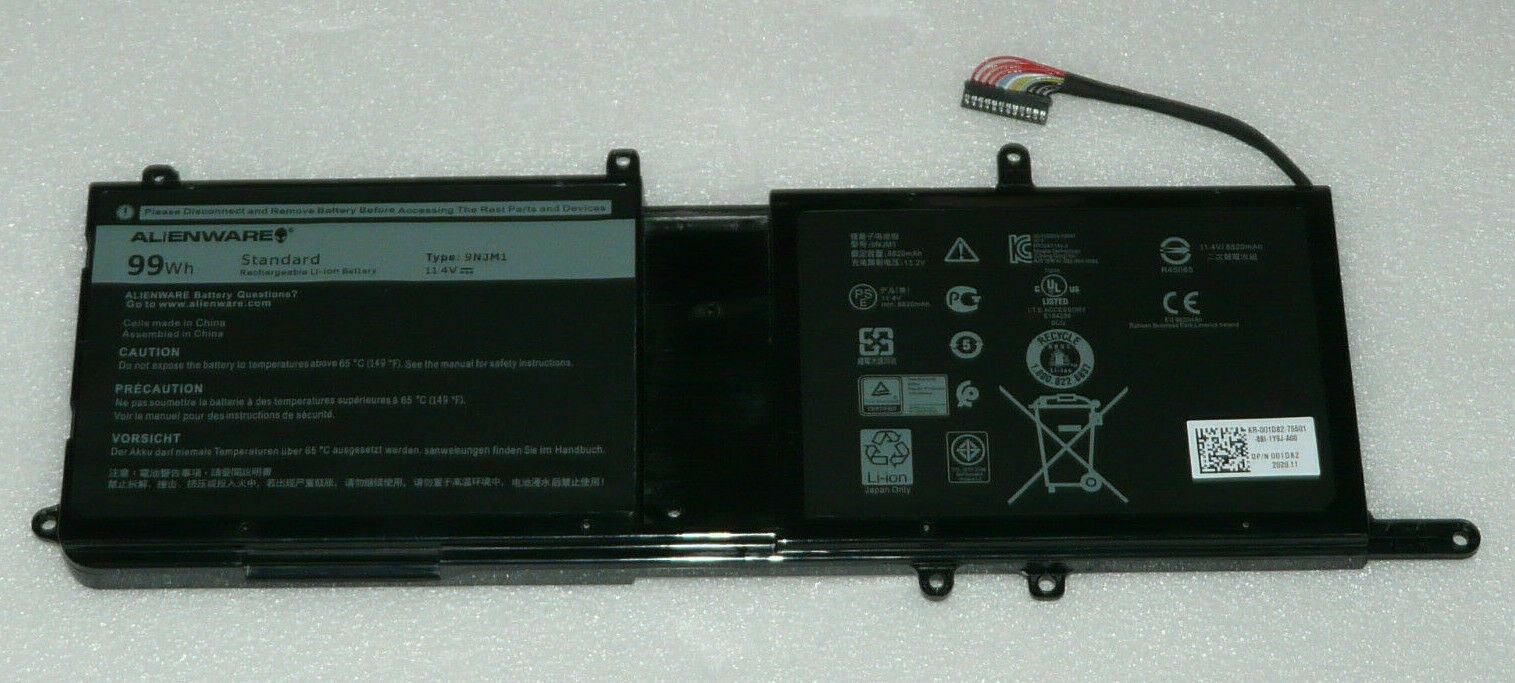 NEW ALIENWARE 15 R3 / 17 R4 BATTERY 6-CELL 99Wh 11.4V 9NJM1 MG2YH 01D82