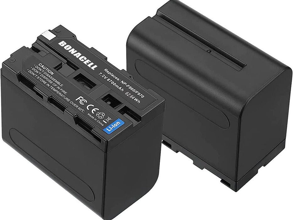 NP-F970,NP-F960,NP-F930,NP-F950,Powerextra 2x8800mAh Replacement Battery Compati