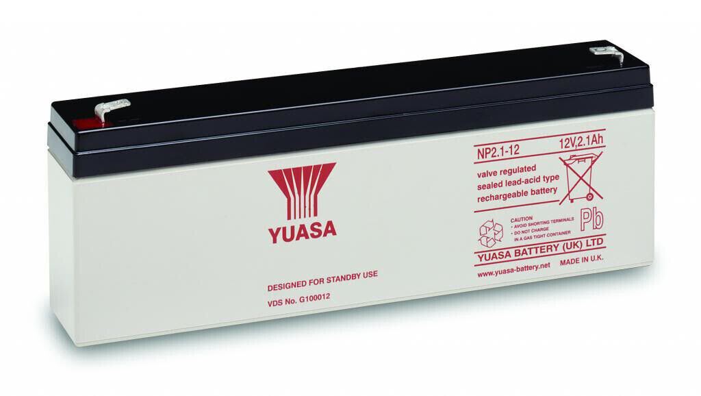 NP2.1 12 volt 2.1ah YUASA RECHARGEABLE ALARM/ SECURITY BATTERY