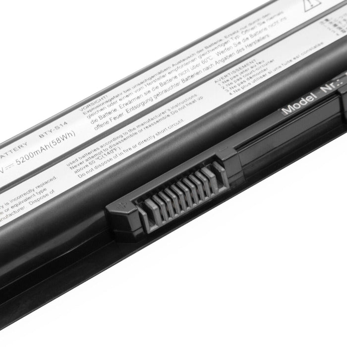 Battery replaces Medion BTY-S14, BTY-S15, 40029150, 40029231, 40029683 4400mAh