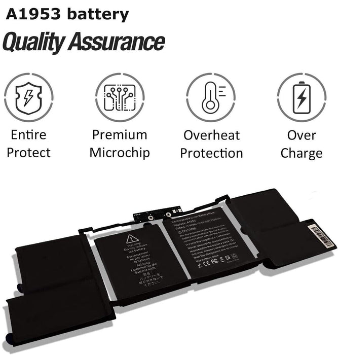 EgoWay A1953 Battery For Apple MacBook Pro 15 inch Touch Bar A1990 Mid 2018 2019