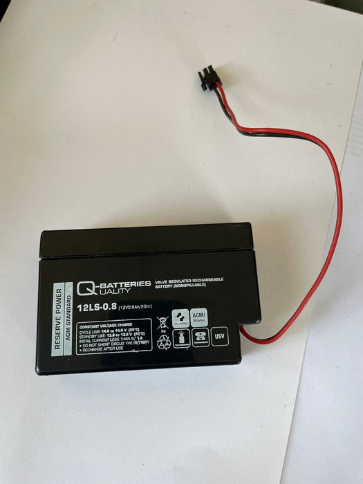 House roller shutter 12V 0,8Ah Lead-fleece Battery Molex Q-Batteries 12LS-0.8