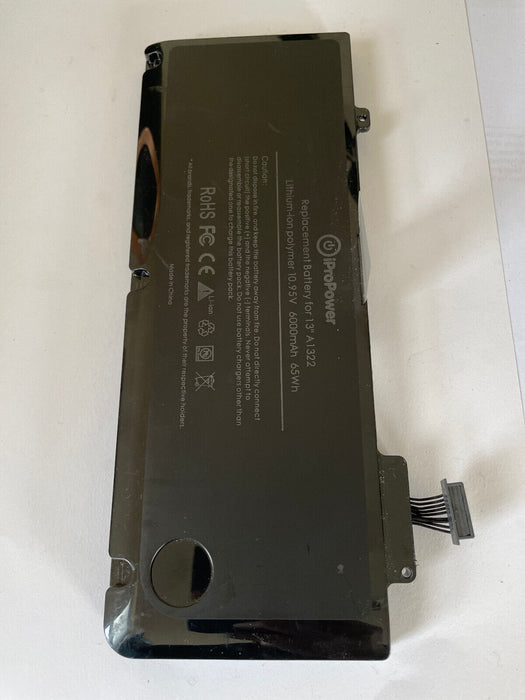 Replacement battery for Apple Macbook Pro 13 A1278(2009-2012) /Macbook Pro A1322