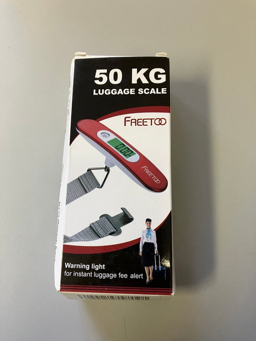 50KG Digital Travel Portable Handheld Weighing Luggage Scales Suitcase Bag - Red