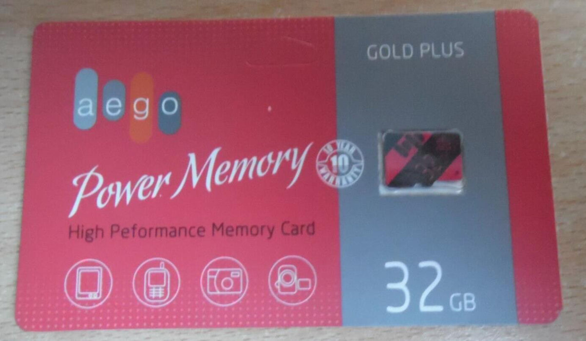 AEGO 32GB Micro SD Card Gold Plus high performance memory