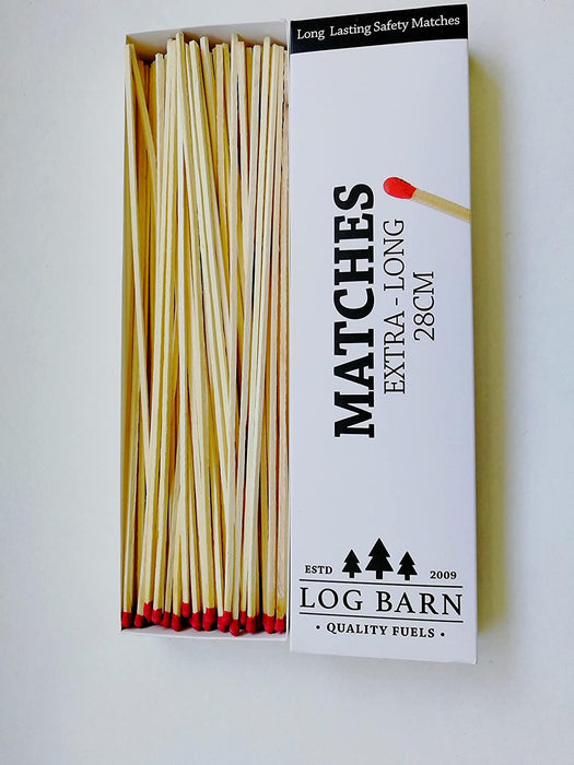 Log-Barn 90 X Extra Long Matches 28Cm. Perfect for Open Fires, Pizza Ovens, Chim