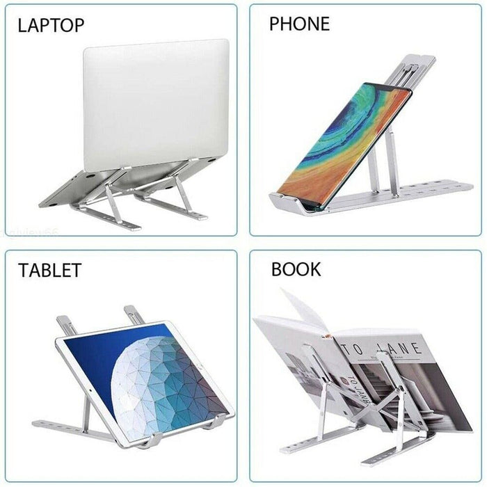 Adjustable Laptop Stand Folding Portable Tablet Desktop Holder Office Support UK