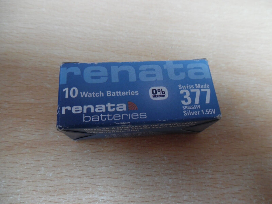 10X Renata 377 1.55v Watch Coin Cell Batteries