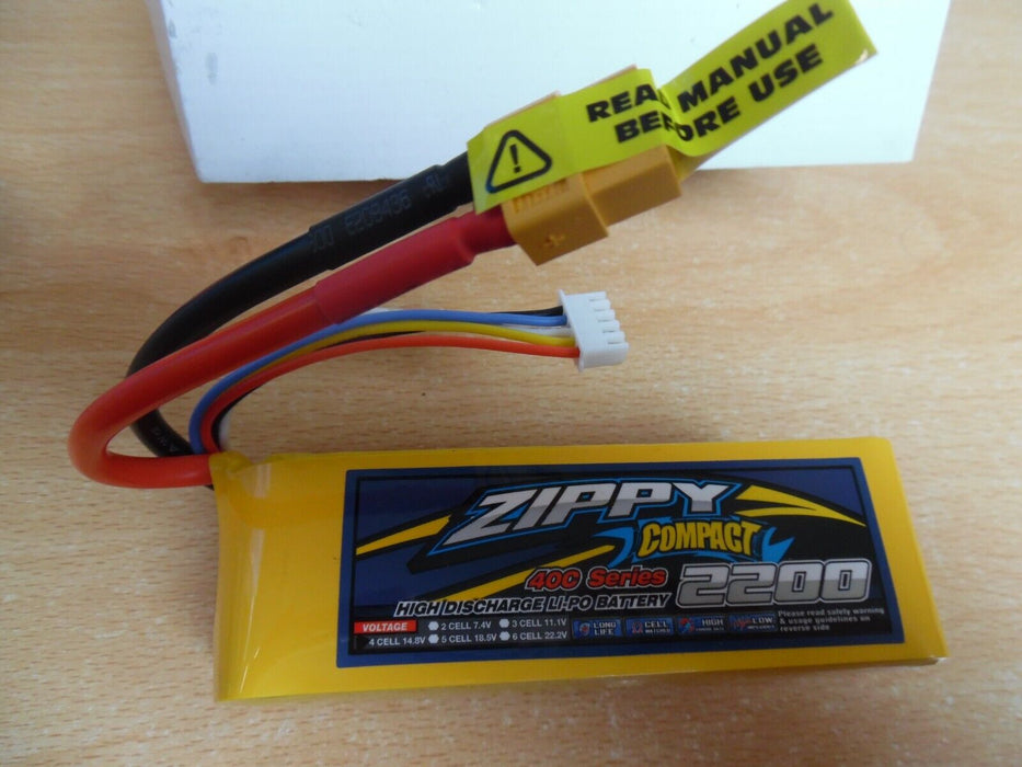 ZIPPY COMPACT 2200mAh 3S 40C LIPO BATTERY PACK JST RC