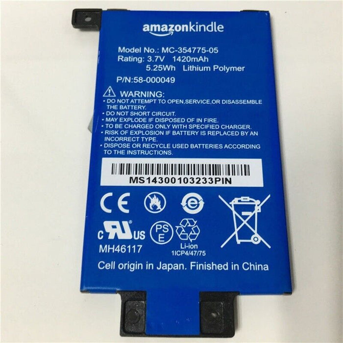 58-000049 MC-354775-05 1420mAh Battery for Amazon Kindle PaperWhite 2nd Gen 6"