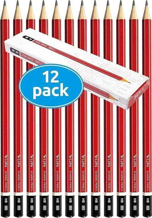 12 HB Writing Pencils for Children & for School & for office use