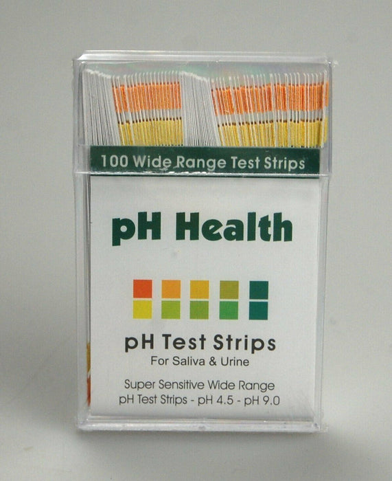 100 STRIP ALKALINE PH STRIPS TEST KIT URINE & SALIVA pH FOR BODY LEVELS