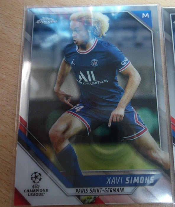 2022 Topps Chrome Blue Sapphire Xavi Simons Future Stars set of 6 cards