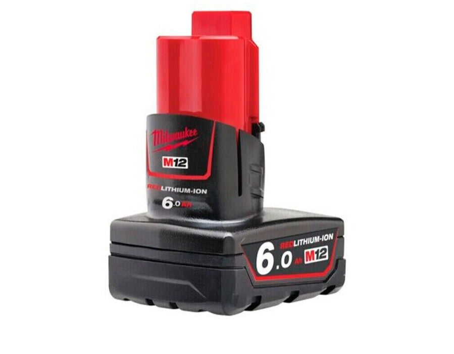 GENUINE MILWAUKEE M12B6 M12 6.0AH RED LITHIUM-ION BATTERY USED