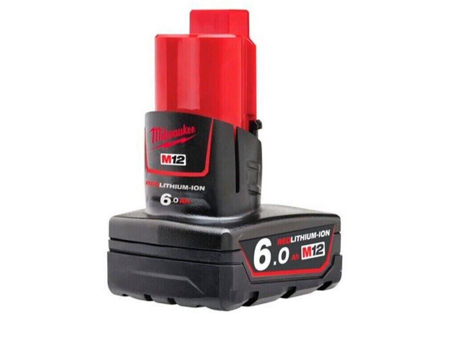 GENUINE MILWAUKEE M12B6 M12 6.0AH RED LITHIUM-ION BATTERY USED