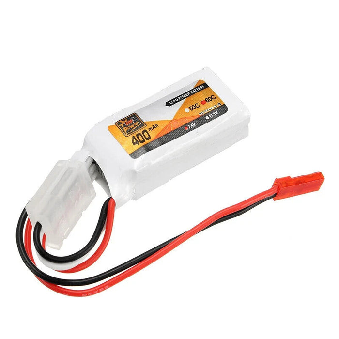 Rechargeable Lipo Battery ZOP Power 7.4V 400mAh 60C 2S Lipo Battery JST