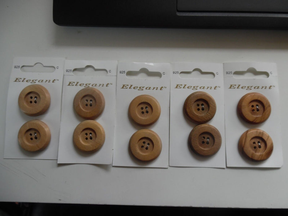 10 pcs wooden cardigan buttons by Elegant 925 C