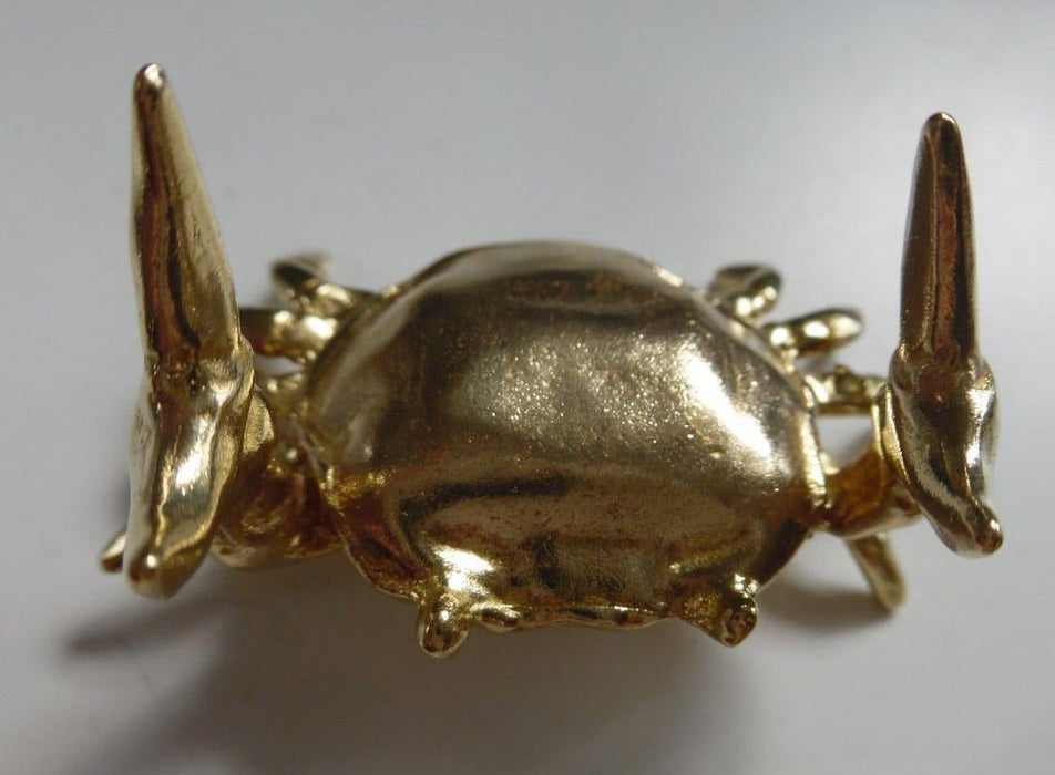 1.5" brass mudcrabs collection, Ornaments in gold colour 10 pcs