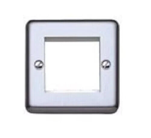 MK Albany Plus 1Gang Euro Data Frontplate 50 x 50mm Matt Chrome K182 MCO